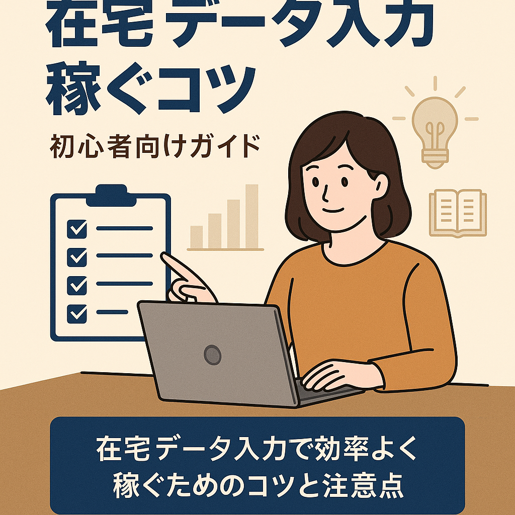 在宅 データ入力 稼ぐコツ を学ぶイメージ