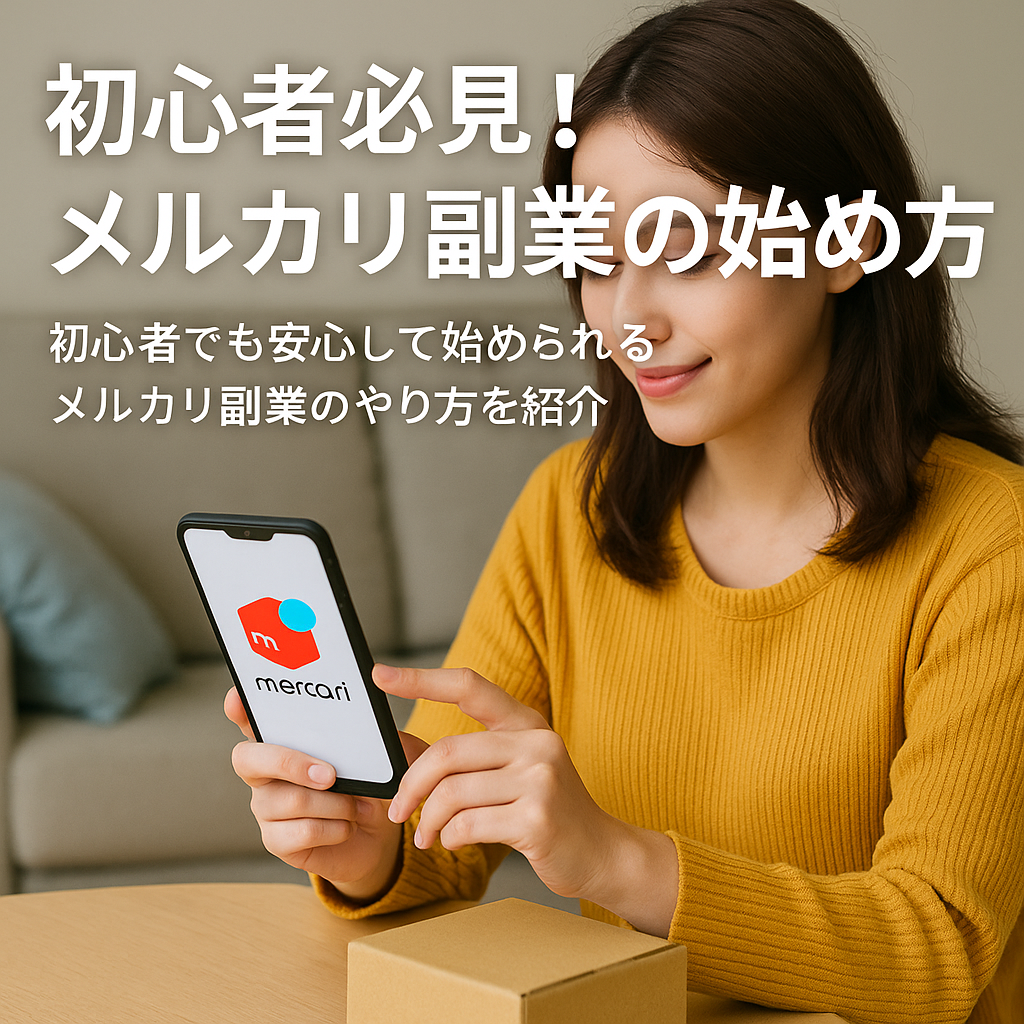 メルカリ副業を始める初心者女性のイメージ