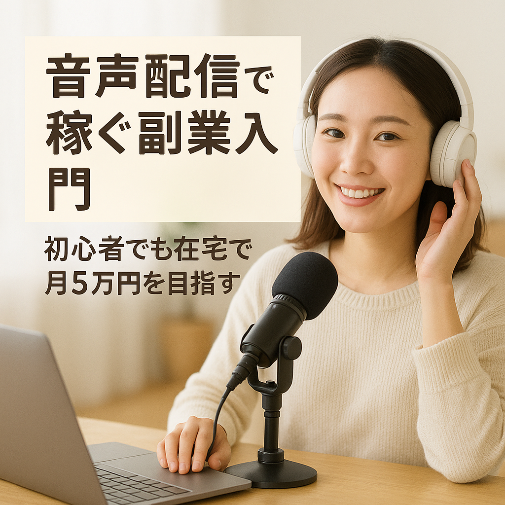 音声配信で副業を始める女性のイメージ