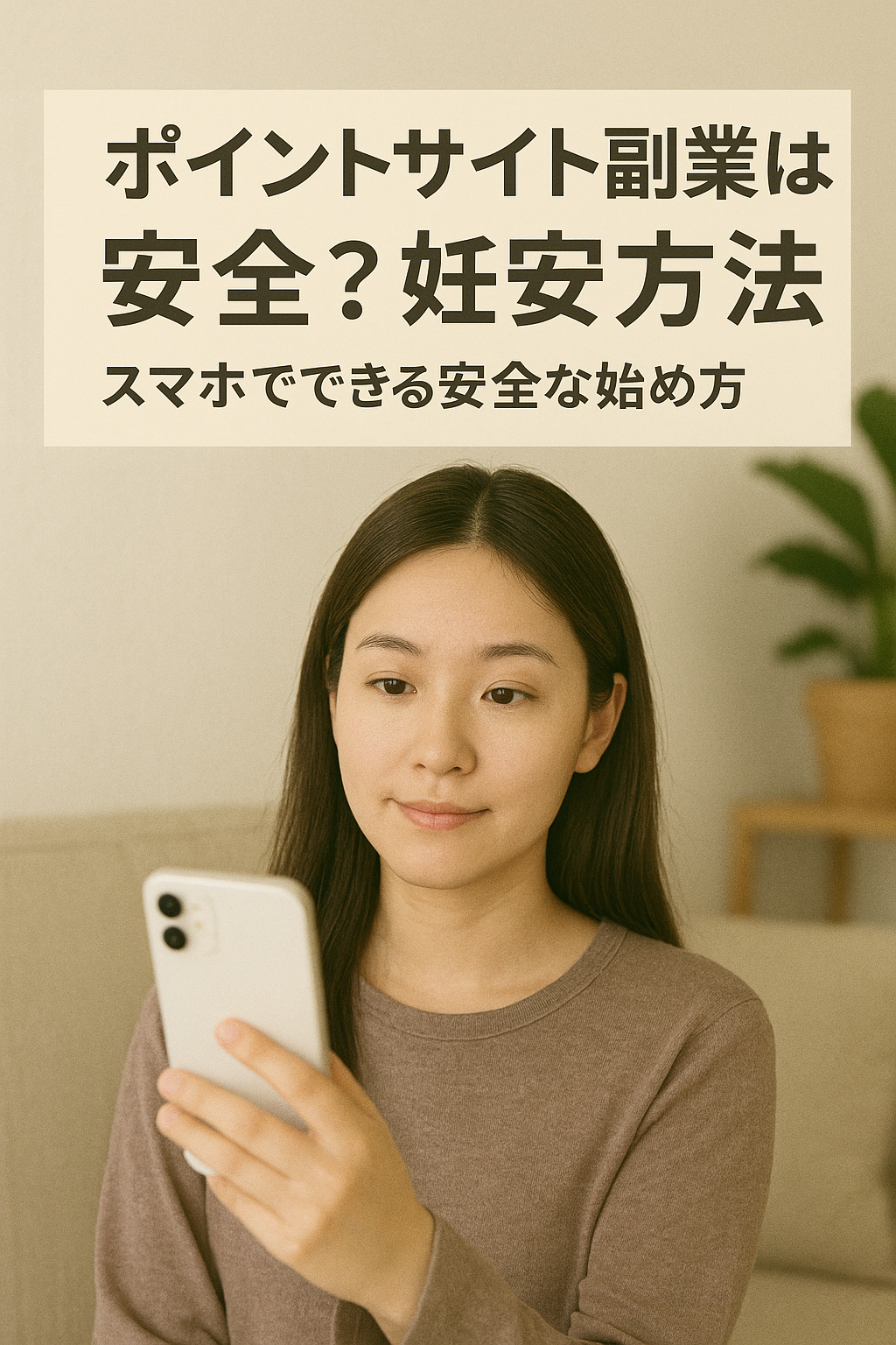 スマホでポイントサイトを使う初心者のイメージ