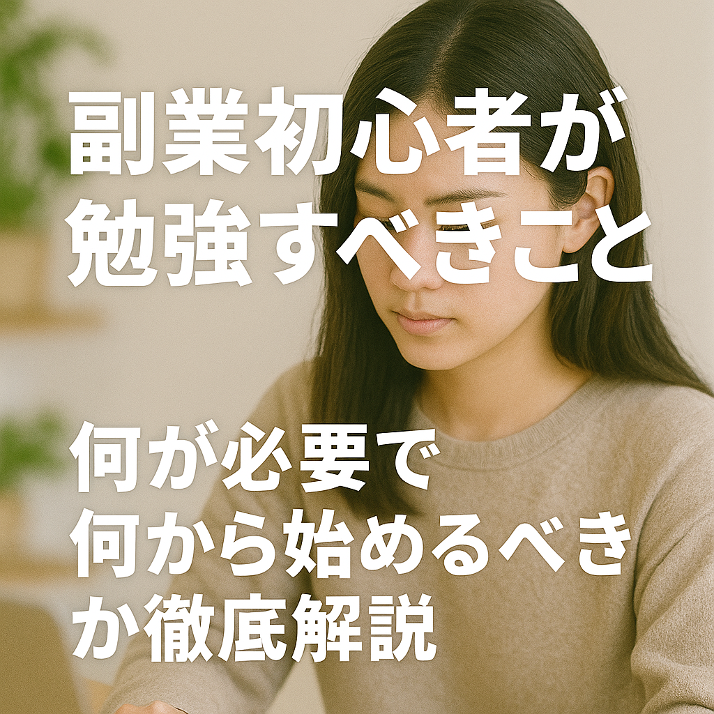 副業初心者が勉強しているイメージ