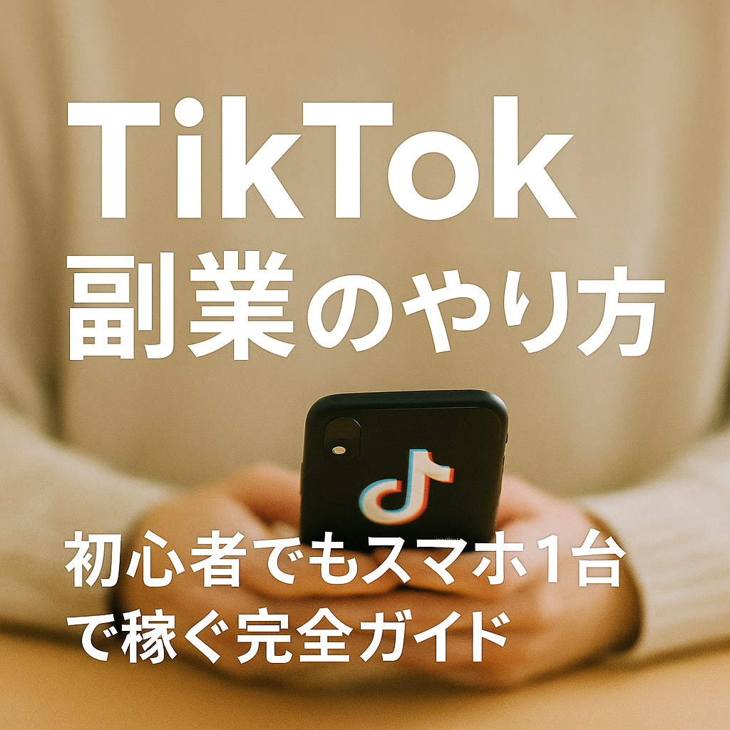 TikTokを使って副業を始めるスマホユーザーのイメージ