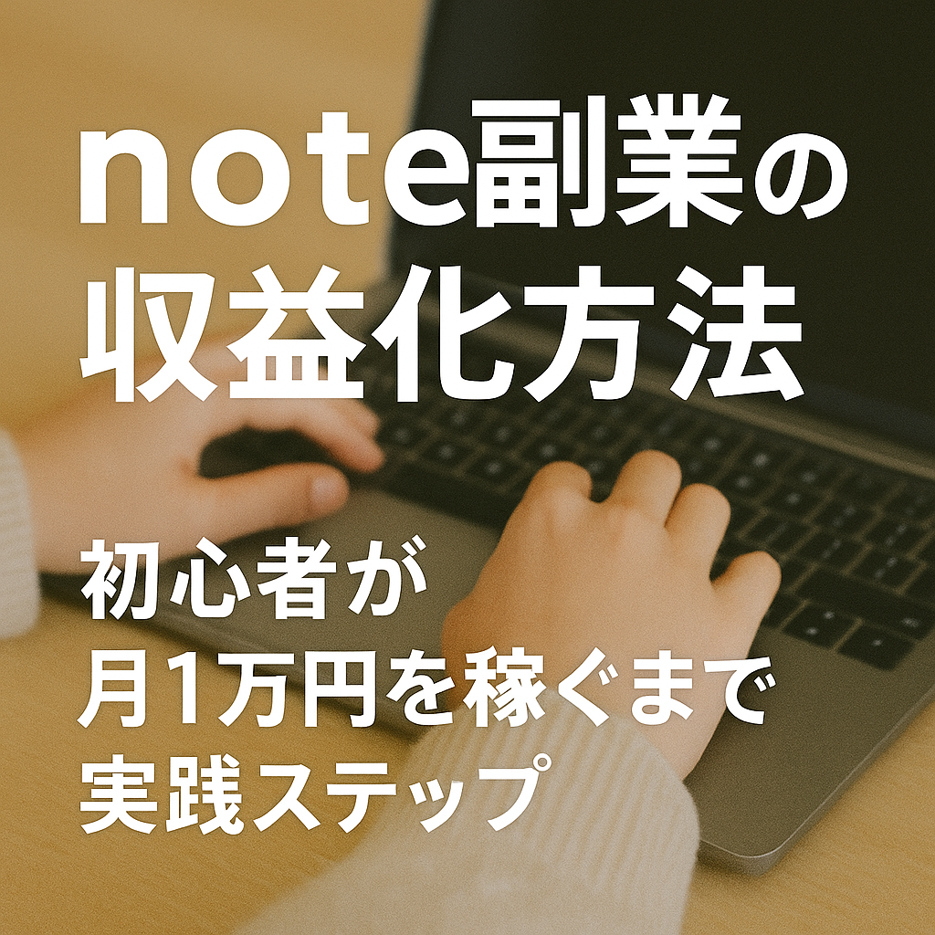 noteで副業収益化を目指す初心者のイメージ